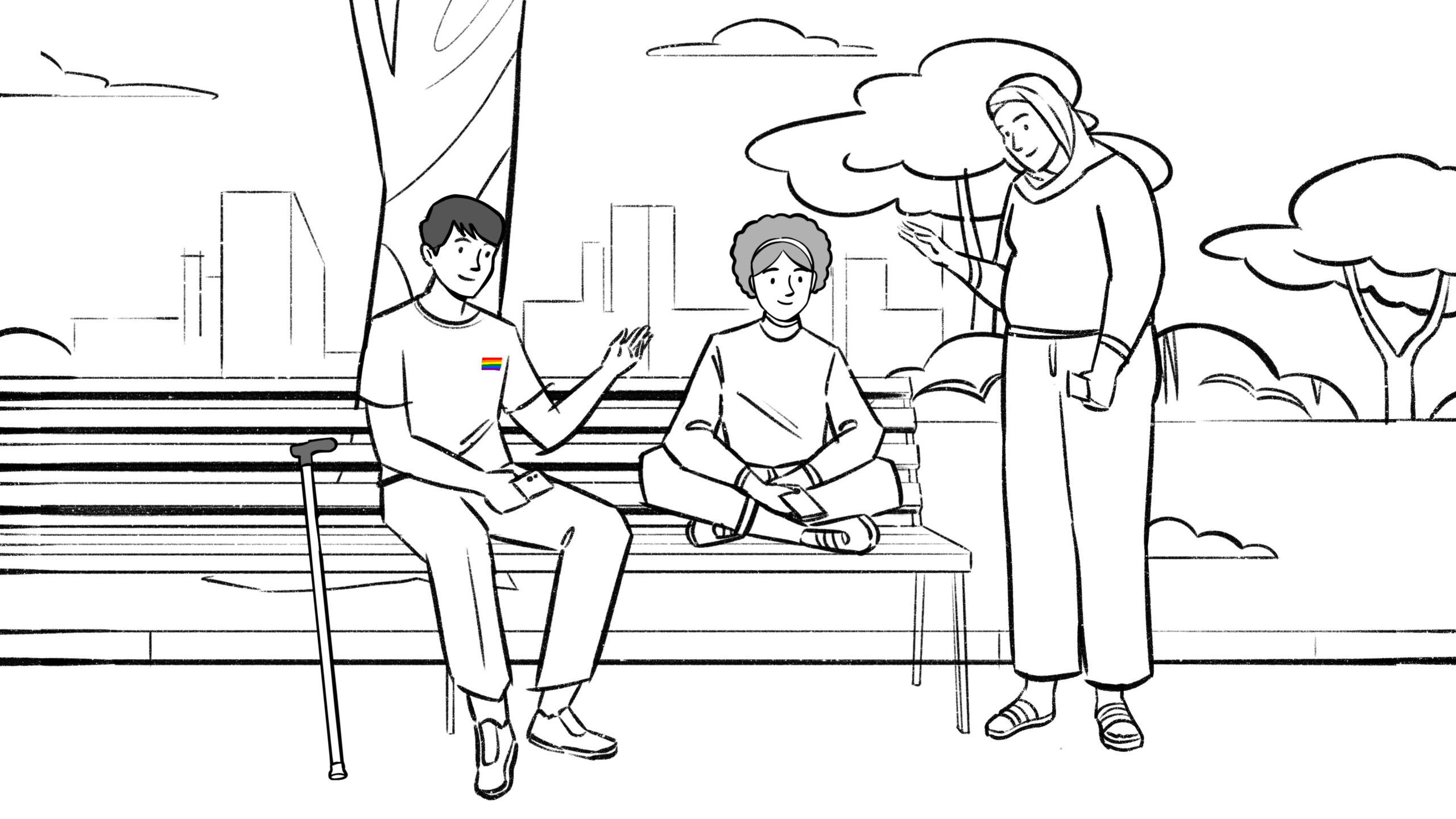 Storyboard sketch, panel 7